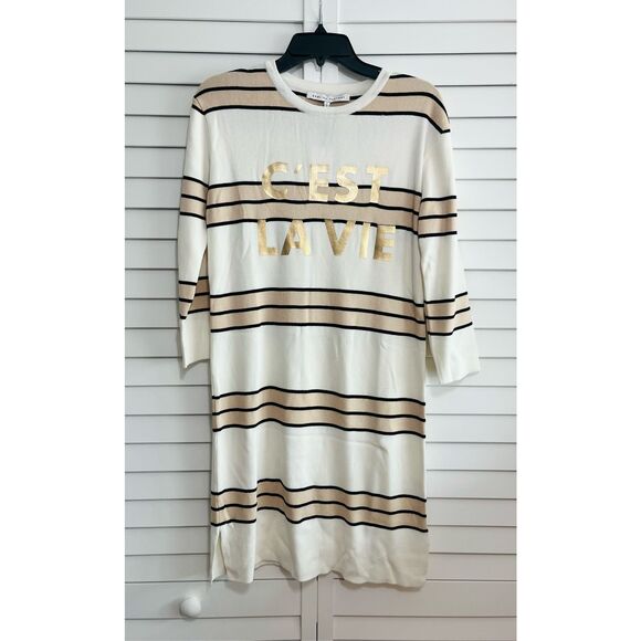 NWT English Factory C’est La Vie Midi Knit Dress Size Medium - Picture 1 of 5